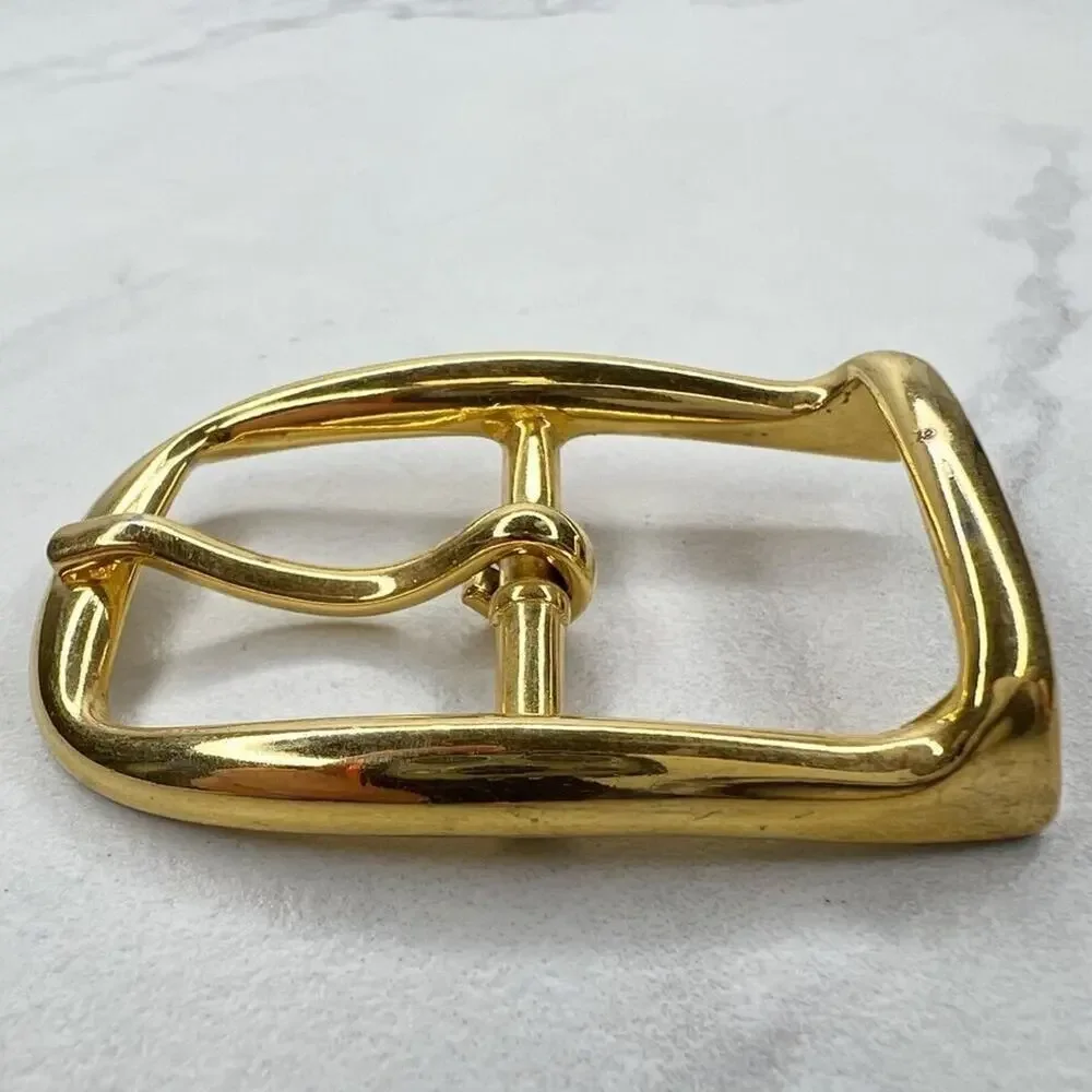 Vintage Gold Tone Simple Basic Belt Buckle for up to 1 Inch Belt